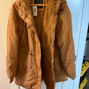 Torrid Women's Brown Puffer Coat with Hood